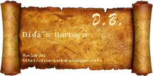 Diós Barbara névjegykártya