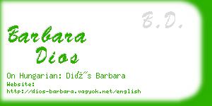 barbara dios business card